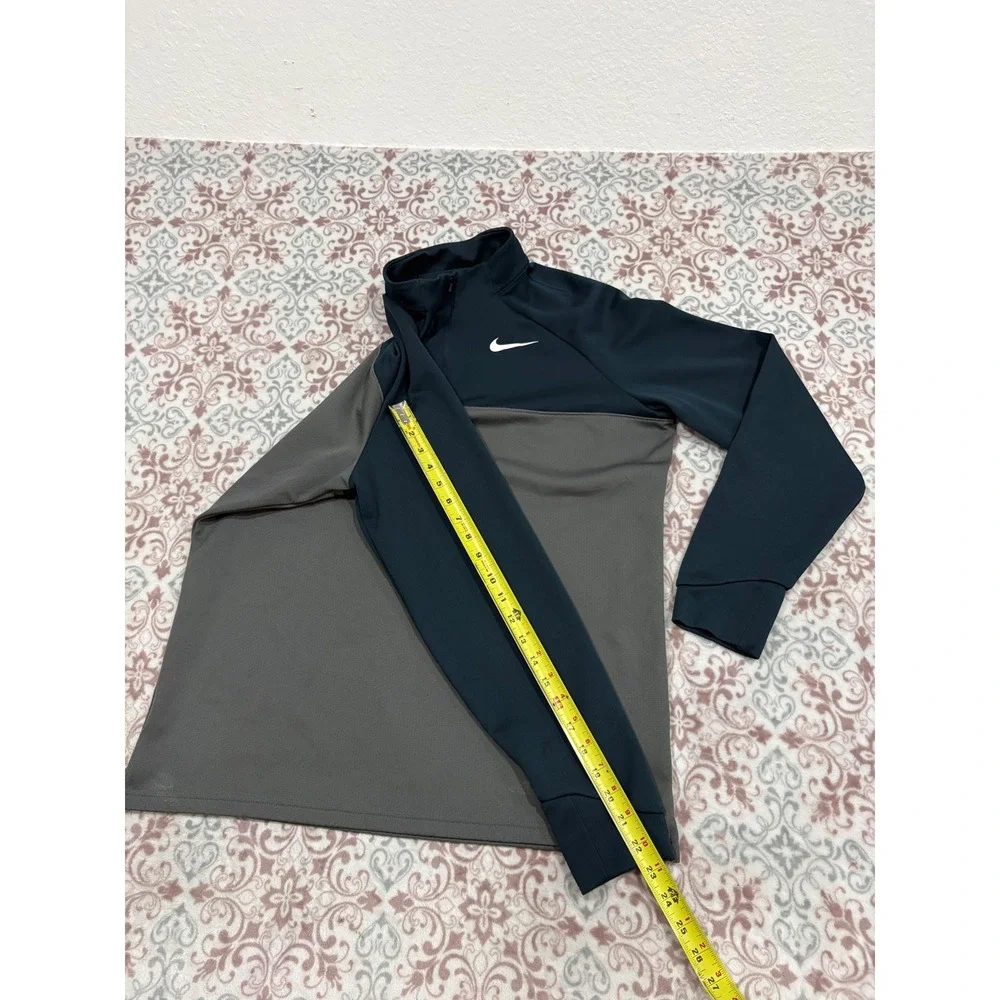 Nike Golf Dri-FIT 1/4 Zip Pullover Mens Large Blue Grey Performance Sweatshirt
